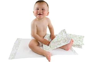 Teqler Baby-Wickelunterlagen: Wickelunterlagen mit verschiedenen Motiven für unterwegs, hygienisch mit Superabsorber 40 x 60 cm (50-er Pack)