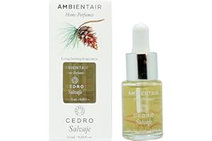 Aceite hidrosoluble 15 ml. Ambientair Home Perfumes, Fragancia Cedro Salvaje. Ambientador sin Alcohol. Aceite perfumado hidrosoluble. Ambientador para casa