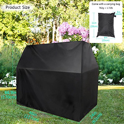 Grill Abdeckhaube, CrazyFire Wasserdichte Grillabdeckung BBQ mit Barbecue Pinsel Patio Outdoor Barbecue Schutzhülle Abdeckhaube Haube 170*61*117cm – Zusätzliche Barbecue Pinsel - 2