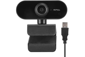 Archuu Webcam 1080P, caméra PC USB Mini Webcam HD PC avec Microphone intégré Caméra Webcam USB rotative 360 pour Ordinateur/PC/Bureau/Ordinateur Portable, Plug and Play(Noir)