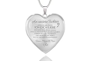 HAYOUWAY Geschenke für Frauen Mädchen Tochter Kinder Kette Herz Halskette Damen Teenager Mädchen Geschenke An Meine Tochter Kette mit Spruch Jahrestag Geburtstag Weihnachtsgeschenke für Frauen