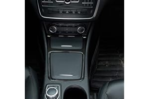 DIYUCAR Fibre de carbone Chrome Intérieur Centre Boîte de rangement Coupez Cendrier Cadre pour Benz CLA GLA une Classe : C117 W176 2013–2018