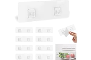 Sunhaty 9 Stück Klebehaken Transparent für Dusch-Caddy Transparent Klebehaken Extra Stark (Max 15kg) Selbstklebende Haken Transparent für Küche Badezimmer