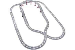 Mirthben 67PCS Bausteine Schienen Set, City Eisenbahn Schienen bestehend aus Cross, Track Gerade, Kurven Schienen, schräge Schienen, kompatibel mit dem Marktführer ab 2 Jahren