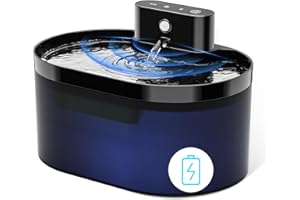 Fontanna dla kotów bezprzewodowa, Diealles Shine 2,2L fontanna do picia dla kotów z czujnikiem ruchu, 4200mAh fontanna wodna dla kotów, cicha pompa wodna fontanna do picia dla psów kotów