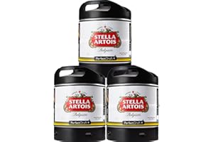 ‎PERFECTDRAFT Bier PerfectDraft 3 x 6-Liter Fässer Bier. Bier passend für Zapfanlage für Zuhause. Inklusive 15euros Pfand. (Stella Artois)