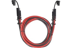 KUNCAN 3FT Sae to Sae 2 Pin 10awg DC Power Heavy Duty Sae Battery Quick Disconnect/Connect Extension Cable with Sae Connectors with Dust Cap