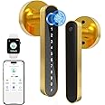 Eseesmart Smart Door Lock Door Handle with Fingerprint Lock Electronic Keypad Bluetooth Smart Digital Key Lock for Front Door Home Office Apartment