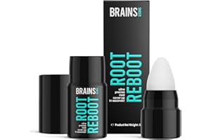 Ansatzpuder Haarpuder Stift | Haar Concealer | Haarverdichtung | präzise den Haaransatz kaschieren | Grauhaarabdeckung Schläfen und Scheitel | wasserfestes Haar Make-Up | Brains & Sons (BRAUN)