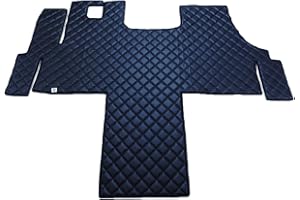 KRAM-TRUCK Alfombrillas Acolchadas Compatible con Fiat Ducato, Peugeot Boxer, Citroen Jumper de 2007, Granada, Cuero Esponjoso de 1 cm, Certificado de higiene, Fundas cómodas