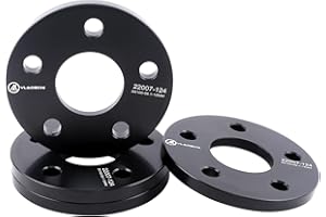 VLAOSCHI Black 5x100 Hubcentric Wheel Spacers (No Lip, 56.1mm Bore) 1/2 Inch (12mm) Compatible with Subaru 5 Lug for 1995-2022 Impreza |2005-2014 Outback |2013-2022 BRZ |1998-2022 Forester - Pack of 4