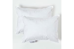 ‎HOMESCAPES HOMESCAPES Luxuriöse Entenfeder-Kissen, 30x40 cm, perfekte Rückfederung, daunendichter Bezug, großzügig gefüllt, hypoallergen, RDS-zertifiziert, maschinenwaschbar