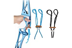 KURUGEILI 2 st bågskytte, justerbara fingerslingor, flerstorlek, färg, bågskytte, rosetter med elastisk rem, för att skydda recurve-bågar från att falla för recurvebågar, ersättningstillbehör