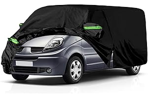 Opaltool Cubierta Completa del Coche para Renault Traffic 2010-2023, SWB Fundas para Coche Exterior con Cremallera en la Puerta, Cierre y Bandas a Prueba de Viento para Protección Polvo Sol Nieve