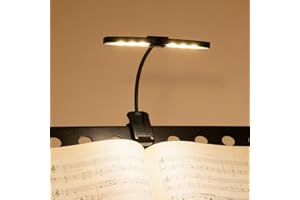 GENERIC Rechargeable Music Stand Light Clip-On, 18 LED Super Bright Piano Light, USB-C Rechargeable, 3 Color Temperatures × 9 Brightness Levels, Perfect for Piano, Book, Sheet Music