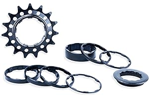 ALAUDARK Sinlge Speed Cassette Sprocket Conversion Kit for Fixie BMX Dirt Jump MTB Bike Compatible with Shimano 11S 10S 9S 8S 7S