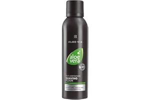 L R LR ALOE VIA Aloe Vera Crema de afeitar calmante para la piel, 200 ml