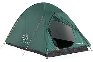 KADVA Tente de Camping Festa 2-200 x 120 x 105 cm - pour 2 Personnes - avec moustiquaire - Armature en Fibre de Verre imperméable légère et Robuste - Idéale pour Le Camping et la randonnée