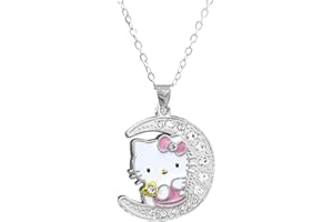 Ubephant Sanrio Colgante Necklace, Hello Kitty Collar Mujer, Hello Kitty Accesorios Gatito Collar Colgante Divertido Animal de Dibujos Animados Collar