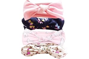 Vellette Baby Mädchen Stirnbänder verknotete Baby Stirnbander Baby Top Knot Madchen Haarband Turban Haarreifen Knot Stirnband Kleinkind Stirnband Vor Ort Kaninchenohren Knit (4Stück / 3 Stück)