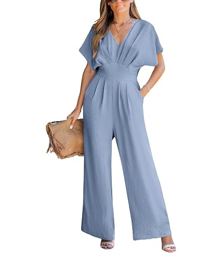 Combinaison Femme Une Pièce Jambe Large Sans Manches - Jumpsuit Léger Été Décontracté