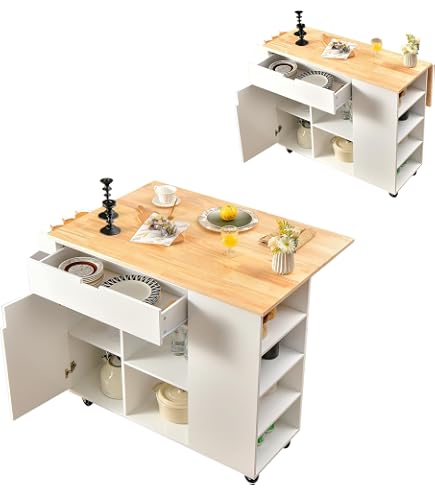 Îlot De Cuisine IKEA TORNVIKEN 72x52x90 Cm Blanc Cassé/chêne (neuf)