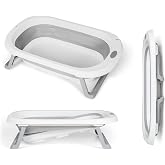 Ms Babyworld Flexible Folding Bath Tub for Baby up to 24 Months - Compact Folding with Non-Slip Feet for Newborn - Ideal for