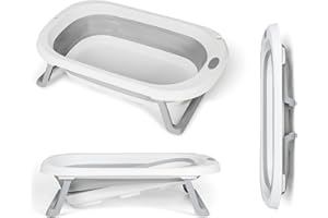 Ms Babyworld - Bañera plegable flexible para bebé hasta 24 meses - plegado compacto con patas antideslizantes para recien nacido - Ideal para viaje - Portátil