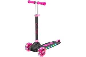 EVO Eclipse Light-Up 3-Wheeled Kids Push Scooter | Adjustable Handle Height For Boys & Girls Aged 3-12