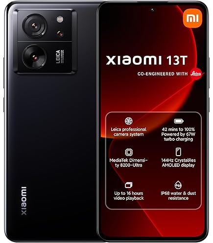Xiaomi 13T 8GB 256GB　ブラック Xiaomi mI 13T 5G Dual SIM 256GB ROM 8GB RAM GSM Unlocked