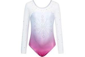 JiAmy Body Ginnastica Artistica Bambina, Body Danza Balletto Ginnastica Artistica per Danza Classica, ginnastica, Atletica, per Ragazze 3-12 Anni