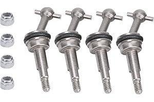 01 02 015 Rc Joint Shaft, 4Pcs 25Mm/1In Metal Joint Shaft Upgrade Parts for Wltoys K969 K979 K989 K999 P929 P939 1/28 Rc Car(Silver)