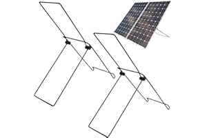 GÉNÉRIQUE Solar Panel Stand, Portable Solar Rack, Foldable Panels Support, Steel Construction Frame, Lightweight Easy Transport, Perfect for Camping, Hiking, and Outdoor Power Needs, 2 Pieces