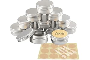 YANCAER 10 pezzi Barattoli di alluminio 50ml Argento - D57mm x H28mm Scatola Rotonda in Alluminio con Tappo a Vite Contenitori in Metallo per Lozione Crema Maschera Mini Candela
