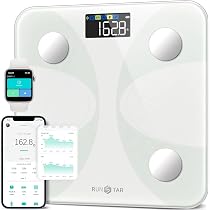 Bilancia da bagno con misurazione del grasso corporeo e della composizione corporea, Smart, BT