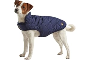 Rosewood x Joules Navy Blue Quilted Coat for Dogs, Small, Washable, Lightweight, Warm Winter Dog Jacket for Small Dogs