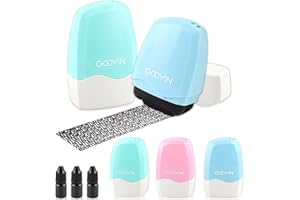 WDJLNZB Tampon Confidentiel, Tampon Confidentiel Roulant, 3 Pièces Tampon Sécurité + 3 l'Huile, Tampon Roulant de Protection Contre le Vol d'identité, pour Protection Données Personnelles Adresse Vie Privée