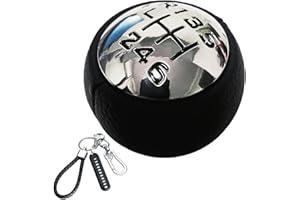 Amazleer Pommeau de Vitesse, De Levier de Vitesse Manuel De Voiture 6 Vitesses pour Peugeot 307, 308, 3008, 407, 807, C3, C4, C8 (Black)