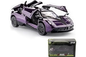 DANCOLOR 1:43 Scale Sports Car Model With Openable Doors, Premium Pull Back Cars Kids Toys, Collectible Diecast Vehicle Model, Small Car Gift For Boys Girls Birthday, Party, Children's Day, Christmas