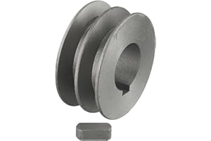 Oniissy Polea de correa en V Tipo A Polea de doble ranura Motor Accesorio de herramienta eléctrica de hierro fundido de diámetro de hierro fundido, Polea de hierro fundido de doble ranura Polea de