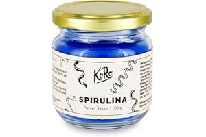 KoRo - Spirulina Pulver blau 50 g - Pulver aus der Süßwasser-Mikroalge Spirulina - Zum Färben von Smoothies oder Bowls