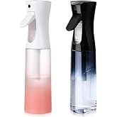 But the cow 2 x 300 ml Water Spray Bottle, Continuous Mist Hair Spray Bottle, Empty Water Spray Bottle for Hairdressing, Clea