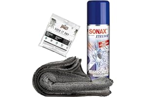 DETAILMATE Sonax Xtreme FelgenSchutzVersiegelung 250 ml + Trockentuch 40x40cm | Auto Felgen Versiegelung mit Abperl-Effekt für alle Felgenarten | starker Schutz vor erneuter Verschmutzung | Felgenwachs