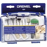Dremel 684 parlatma aksesuarı, &ccedil;ok ama&ccedil;lı aletler i&ccedil;in, temizlik ve cilalama i&ccedil;in 20 aksesuar seti