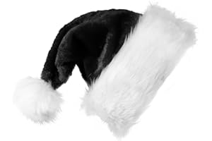 VEYLIN Father Christmas Hat Blue Santa Hats Large for Adults Men Women Thickened Warm Christmas Party Hats