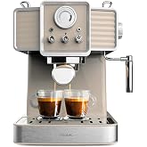 Cecotec Espresso 20 Coffee Maker Express Power Espresso 20 Light Beige 1350 | Espresso and Cappuccino 20 Bar and Thermoblock,