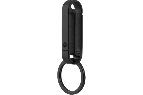 KeyUnity KM10 dubbelsidig EDC titan karbinhake nyckelring för bä