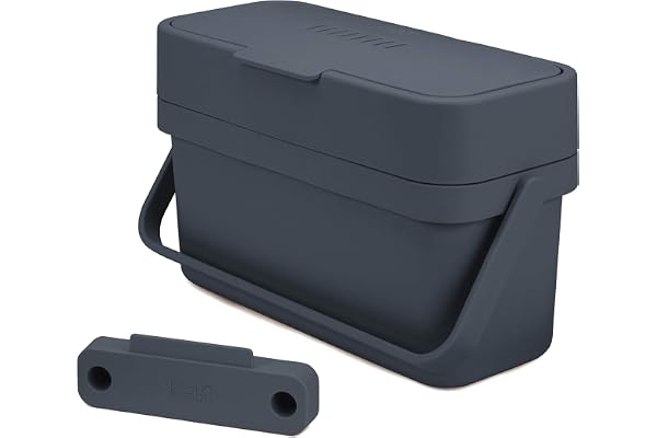 Joseph Joseph Compo Lättfylld Slimline kompostbehållare för köksavfall med luftventil, valfri dörrmontering, 4 liter