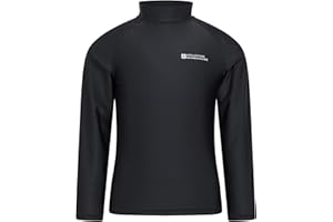 Mountain Warehouse Kids Rash Vest - UV Protection Rash Guard, Long Sleeves Childrens Rash Shirt, Flat Seams, Quick Drying, Stretch Fabric - Ideal for Swimming,