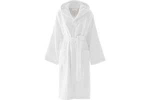 Bassetti Accappatoio Con Cappuccio, 100% Cotone, Adulto Uomo Donna Unisex, In Spugna Morbido Assorbente Resistente E Lavabile In Lavatrice